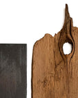 Heron Linseed Oil Kosti Black on rough sawn wood sample.