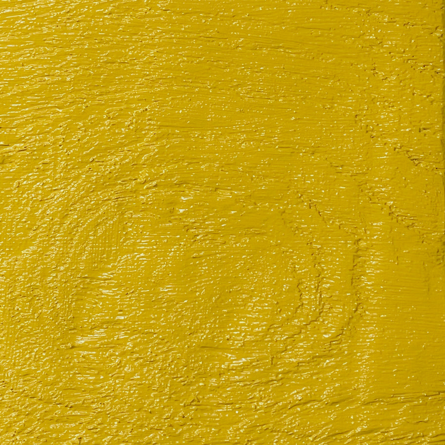 Bright yellow linseed oil paint.  Made from American cold-pressed, purified, filtered, sterilized, and boiled linseed oil,