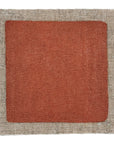 Barn red linseed oil paint. Painted on square linen.