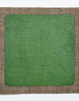 chrome oxide green linseed oil paint sample on linen
